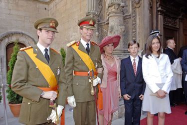 La princesse Alexandra de Luxembourg avec la famille grand-ducale, le 23 juin 2005