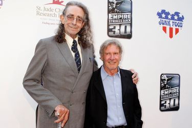 Peter Mayhew et Harrison Ford en 2010.