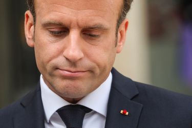 Emmanuel Macron à l&#039;Elysée, le 23 avril.