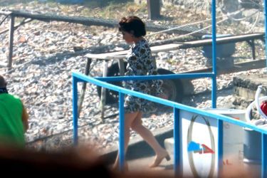 Lady Gaga sur le tournage de «Gucci» à Tremezzina, près du lac de Côme, le 19 mars 2021