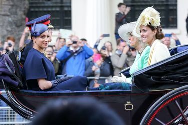 Meghan Markle et Kate Middleton lors de la parade Trooping the Colour en juin 2019