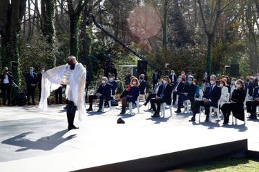 Cérémonie  en reconnaissance et en mémoire de toutes les victimes du terrorisme, présidée par le roi Felipe VI et la reine Letizia d&#039;Espagne, à Madrid le 11 mars 2021