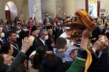 Le pape François s'est rendu à Qaraqosh, en Irak, le 7 mars 2021.