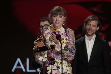 Taylor Swift aux Grammy Awards à Los Angeles le 14 mars 2021