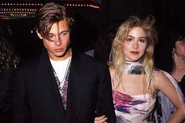 Brad Pitt et Christina Applegate lors MTV Video Music Awards à Los Angeles en septembre 1989