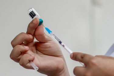 Un vaccin contre la rougeole, au Venezuela. 