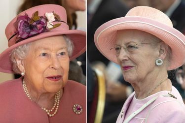 La reine Elizabeth II d&#039;Angleterre à Londres et la reine Margrethe II de Danemark à Buenos Aires, le 19 mars 2019
