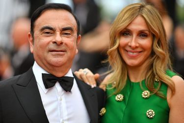 Carlos Ghosn et son épouse Carole en mai 2017 à Cannes.