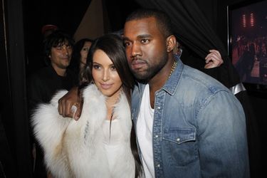 Kim Kardashian et Kanye West à Paris lors de la Fashion Week en mars 2012