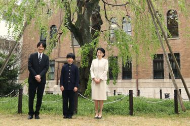 Le prince Hisahito du Japon avec ses parents le prince Fumihito d&#039;Akishino et la princesse Kiko à Tokyo, le 8 avril 2019