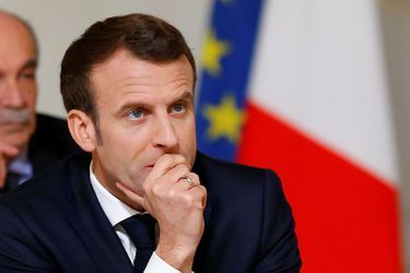Emmanuel Macron, la semaine dernière à l'Elysée lors d'un débat avec des intellectuels. 