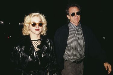 Madonna et Warren Beatty en 1990. Le couple a vécu une courte idylle à cette période.