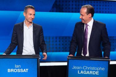 Ian Brossat (PC) et Jean-Christophe Lagarde (UDI) jeudi 4 avril, sur le plateau de "L'Emission politique", sur France 2.