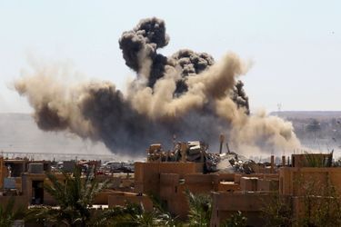 Le village de Baghouz en Syrie a été bombardé par les forces de la coalition.