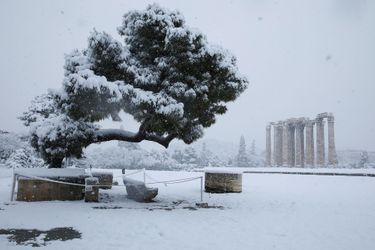 Le Temple de Zeus sous la neige