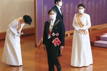 L&#039;empereur Naruhito du Japon, l&#039;impératrice Masako, le prince héritier Fumihito d&#039;Akishino et la princesses Kiko à Tokyo, le 1er janvier 2021