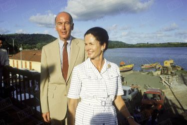 Anne-Aymone et Valéry Giscard d'Estaing aux Antilles, en décembre 1980.