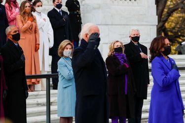 Joe Biden et Kamala Harris au cimetière national d'Arlington, le 20 janvier 2021.