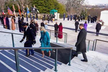 Jill Biden au cimetière national d'Arlington, le 20 janvier 2021.