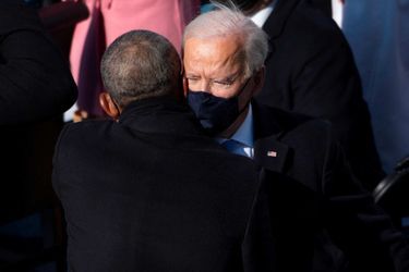 Barack Obama et Joe Biden au Capitole, le 20 janvier 2021.