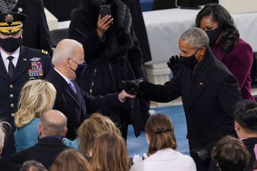 Jill et Joe Biden et Barack et Michelle Obama au Capitole, le 20 janvier 2021.