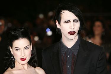 Dita Von Teese et Marilyn Manson à la première du film «Southland Tales» au Festival de Cannes en mai 2006