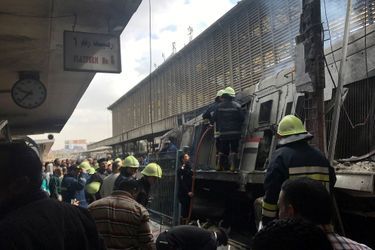 La gare du Caire, théâtre d'un grave accident mercredi. 