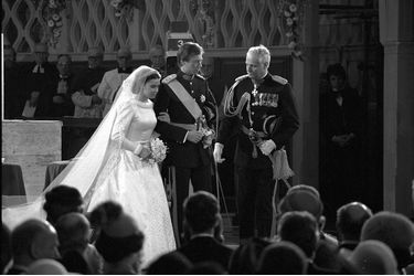 Le prince héritier Henri de Luxembourg et Maria Teresa Mestre le 14 février 1981, jour de leur mariage