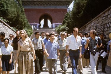 La reine Sofia et le roi Juan Carlos d'Espagne à Pékin, en 1978