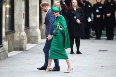 Harry et Meghan lors de leur dernière apparition officielle en tant que membres de la famille royale à Westminster pour la journée du Commonwealth, le 9 mars 2020