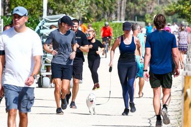 Jared Kushner et Ivanka Trump courent à Miami Beach, le 13 février 2021.