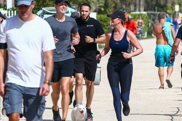 Jared Kushner et Ivanka Trump courent à Miami Beach, le 13 février 2021.