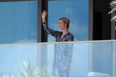 Ivanka Trump sur la terrasse de son appartement à Miami, le 12 février 2021.