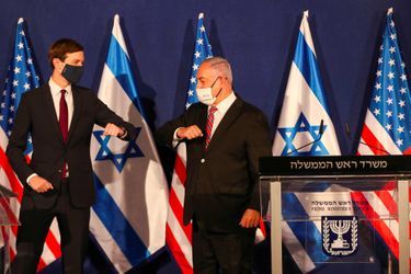 Jared Kushner et le Premier ministre israélien Benjamin Netanyahou à Jérusalem, le 21 décembre 2020.
