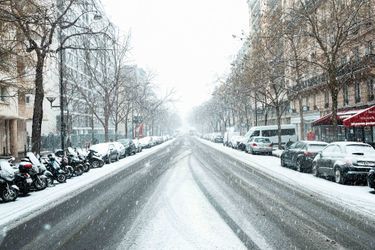 Il a neigé à Paris, le 16 janvier 2021.