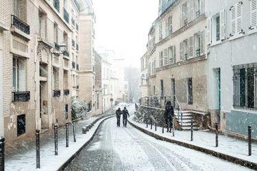Il a neigé à Paris, le 16 janvier 2021.