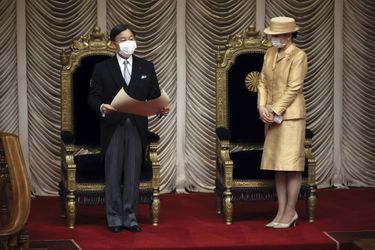 L&#039;empereur Naruhito du Japon et l&#039;impératrice Masako au Parlement à Tokyo, le 29 novembre 2020