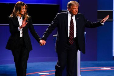 Melania et Donald Trump à Cleveland, le 29 septembre 2020.