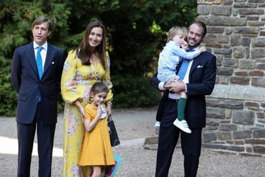 Les princes Louis, Félix et Liam et les princesses Claire et Amalia de Luxembourg à l'abbaye de Clervaux, le 19 septembre 2020