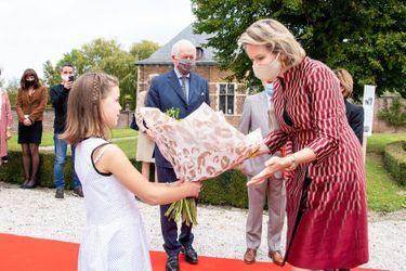 La reine des Belges Mathilde au château de Laarne, le 30 septembre 2020