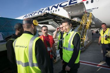 Benjamin Smith rencontre des salariés d'Air France, le 20 septembre.