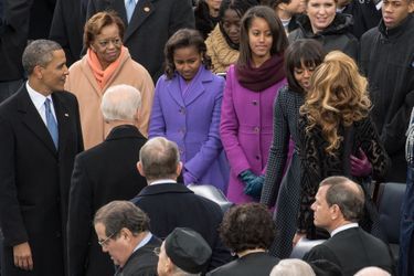 Beyoncé (avec Michelle Obama) lors de la seconde investiture de Barack Obama à Washington le 21 janvier 2013
