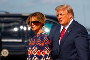 Donald et Melania Trump ont atterri à Palm Beach, en Floride, le 20 janvier 2021.