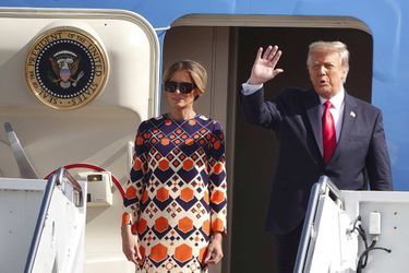 Donald et Melania Trump ont atterri à Palm Beach, en Floride, le 20 janvier 2021.