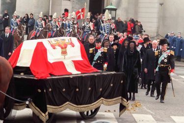 Les obsèques de l'ex-reine Ingrid de Danemark, le 14 novembre 2000