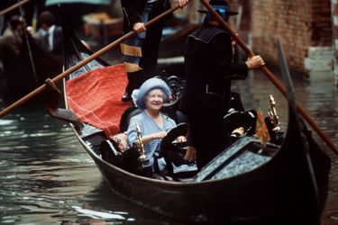 L&#039;ex-reine consort Elizabeth à Venise, le 27 octobre 1984