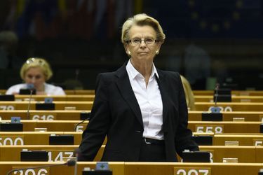 L&#039;eurodéputée Michèle Alliot-Marie ici à Bruxelles en juin 2016. 