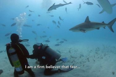 Will Smith nage avec les requins aux Bahamas, en août 2020.