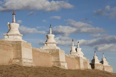 Paysage de Mongolie : KaraKorum, ancienne capitale de l'empire Mongol.