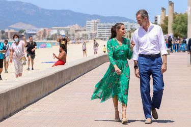 La reine Letizia et le roi Felipe VI d&#039;Espagne à Palma de Majorque, le 25 juin 2020